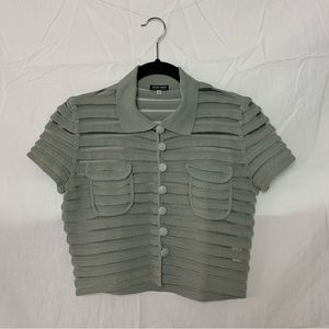 Giorgio Armani Sage Green Button Up Blouse